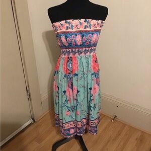 Floral Strapless Dress